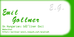 emil gollner business card